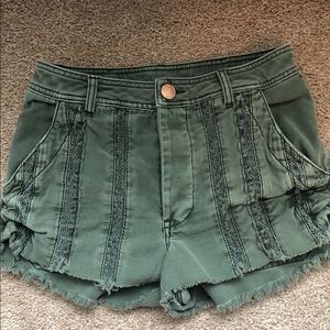 Free people army green shorts!!!